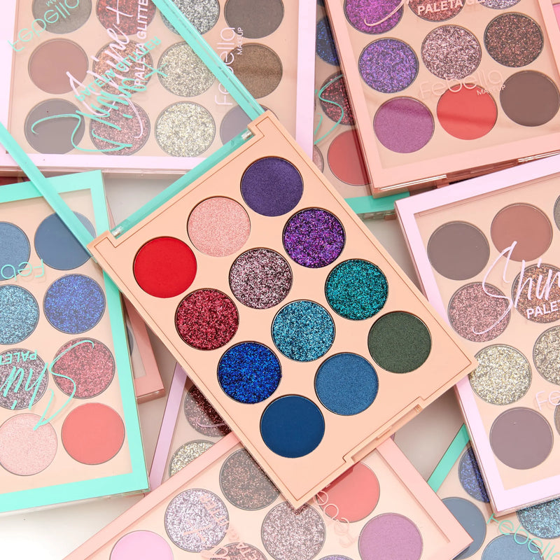 Paleta de Sombra Glitter Shine+ 12 Cores - Gold Variuns