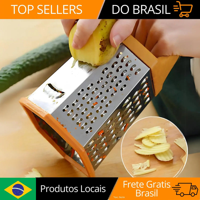 Ralador de legumes multifuncional manual cozinha doméstica triturador ralador de batata 6 lados cortador triturador