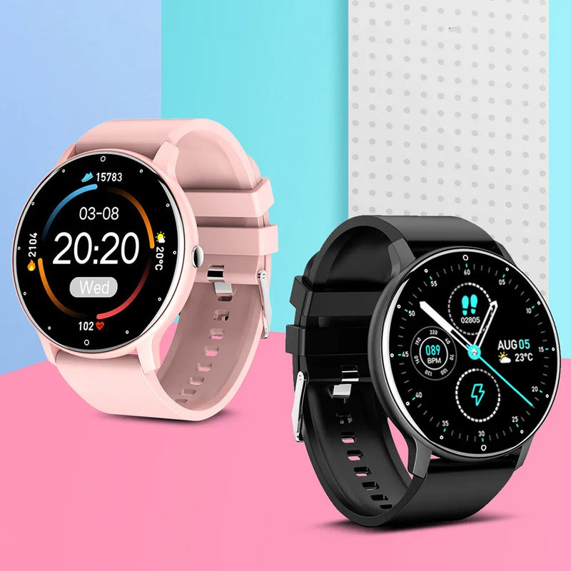 Xiaomi relógio inteligente das mulheres dos homens tela de toque completa esporte fitness relógio homem ip67 à prova dip67 água bluetooth para android ios smartwatch masculino