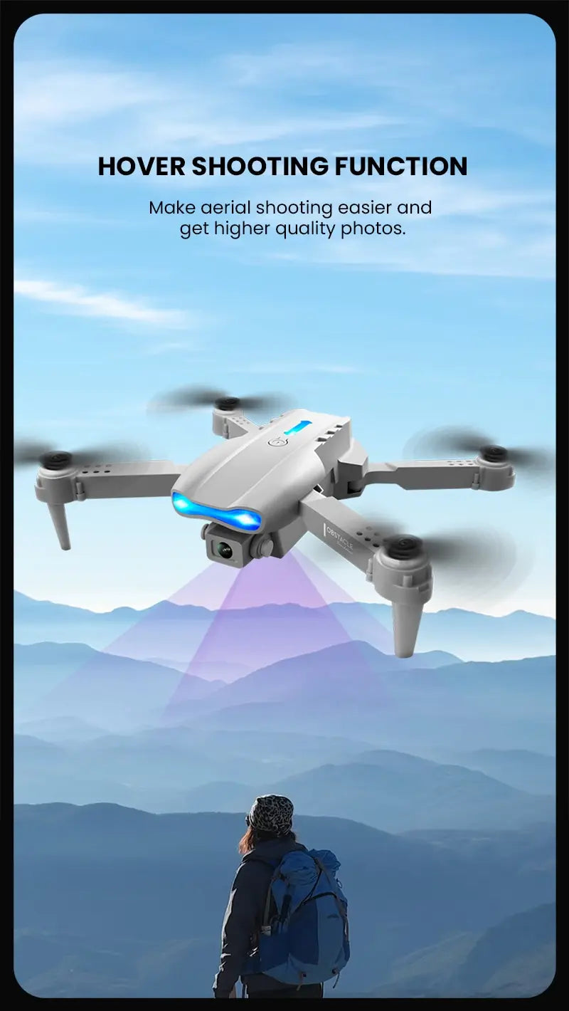 Nova câmera e99 8k hd drones de controle remoto dobrável quadcopter fluxo óptico posicionamento fotografia aérea controle remoto dron