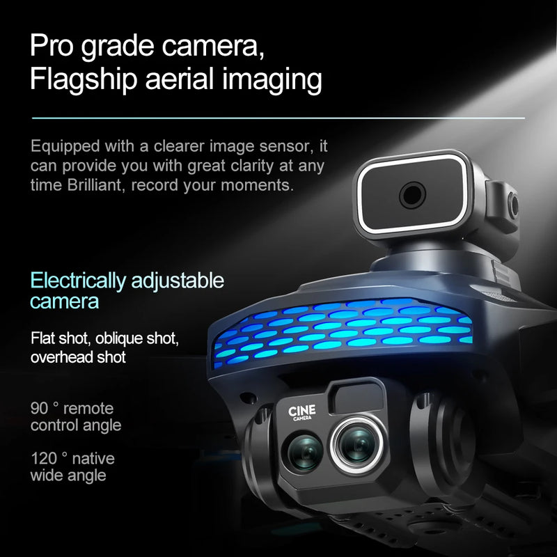 M6 drone 8k hd câmera dupla sem escova com tela fotografia aérea fluxo óptico evitar obstáculos dobrável avião rc brinquedo presente