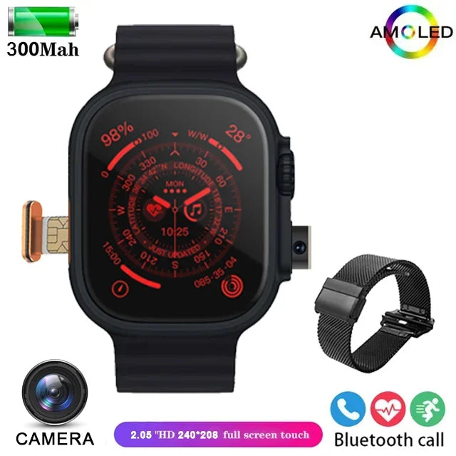 Novo relógio inteligente 4G cartão SIM GPS WIFI chamada de vídeo SOS IP67 à prova d'água Smartwatch câmera monitor rastreador localização telefone relógio 2025