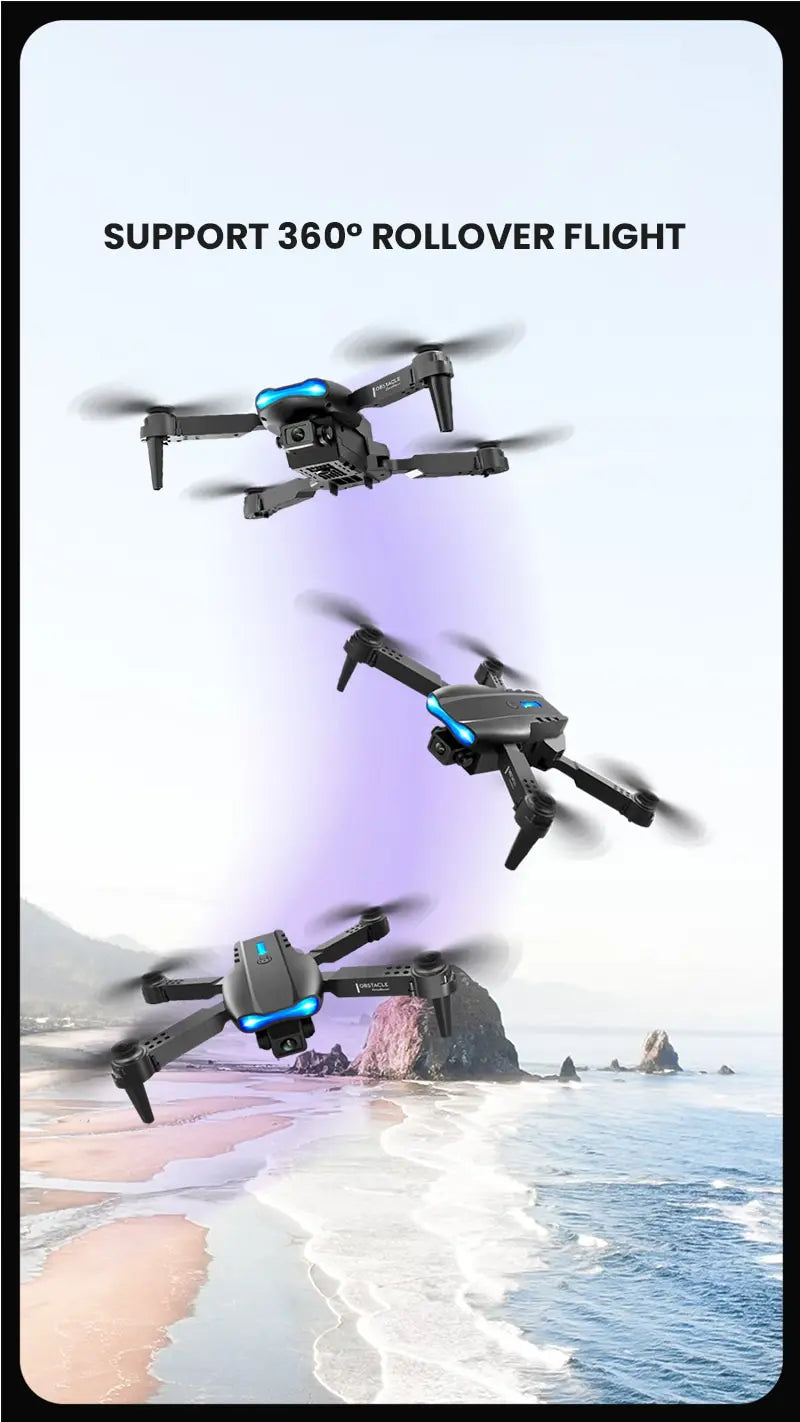 Nova câmera e99 8k hd drones de controle remoto dobrável quadcopter fluxo óptico posicionamento fotografia aérea controle remoto dron