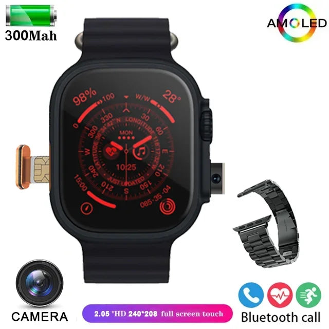 Novo relógio inteligente 4G cartão SIM GPS WIFI chamada de vídeo SOS IP67 à prova d'água Smartwatch câmera monitor rastreador localização telefone relógio 2025