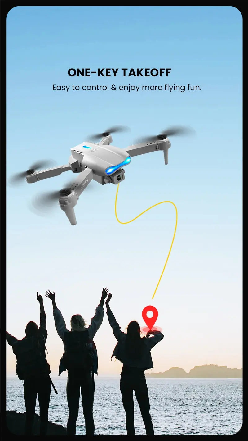 Nova câmera e99 8k hd drones de controle remoto dobrável quadcopter fluxo óptico posicionamento fotografia aérea controle remoto dron
