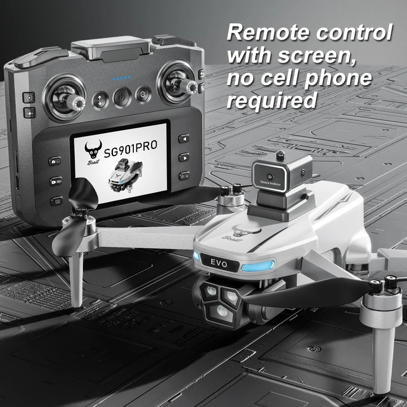 Drone 8k profissional gps hd câmera drones 5g wifi fpv vídeo 4k uav 5.9 polegada tela grande controle remoto rc dron sg109 pro max
