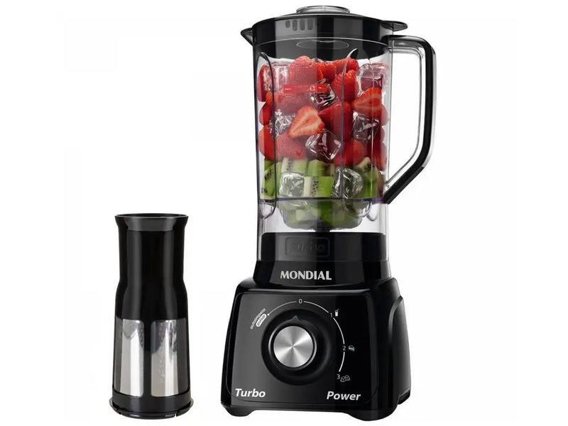 Liquidificador L-99 FB Black Mondial Turbo Power com filtro de 3 velocidades 550W - 220V