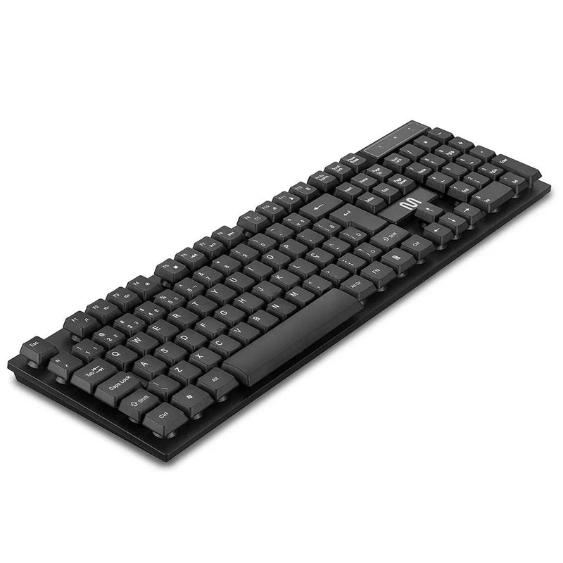 Teclado sem Fio Slim Conexão 2.4ghz USB 12 Teclas Multimídia Preto Multi - TC299