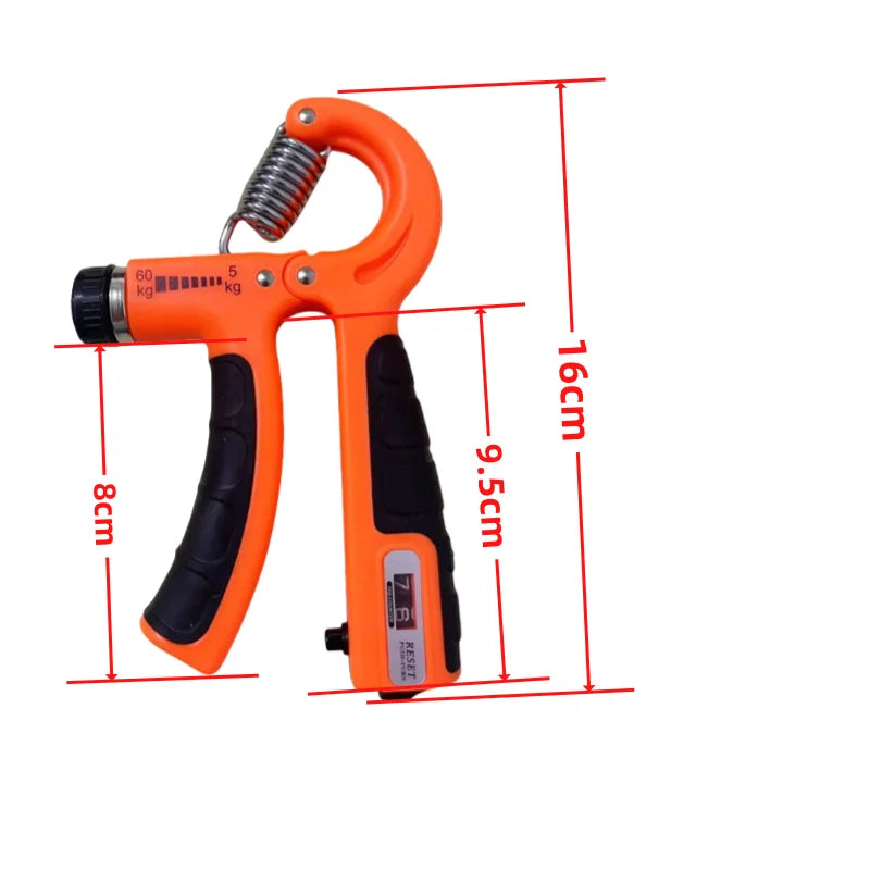 Fortalecedor de aperto de mão de 5-60kg, resistência ajustável, fortalecedor de aperto de mão para construção muscular e recuperação de lesões