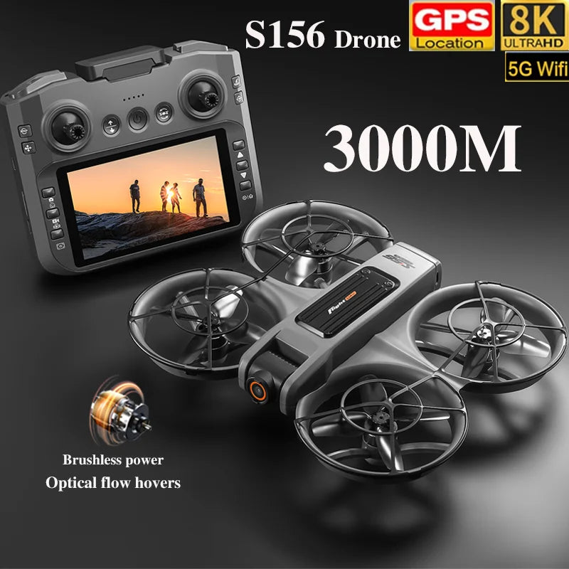 Original s156 drone 8k 5g 2.4g gps profissional hd fotografia aérea aeronaves de controle remoto hd câmera dupla quadcopter brinquedos uav