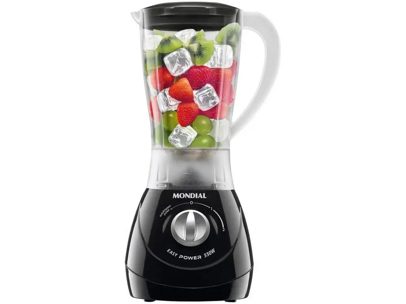 Liquidificador Mondial Easy Power Preto L-550-W 2 velocidades 550W - 110V
