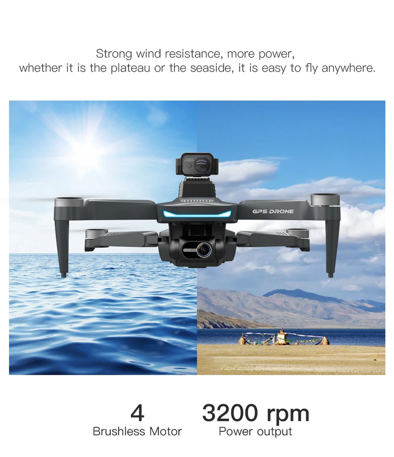 L200 PRO MAX Drone 4K Gimbal Profissional de 2 Eixos 360 °   Motor sem escova para evitar obstáculos GPS Quadcopter FPV RC Drones