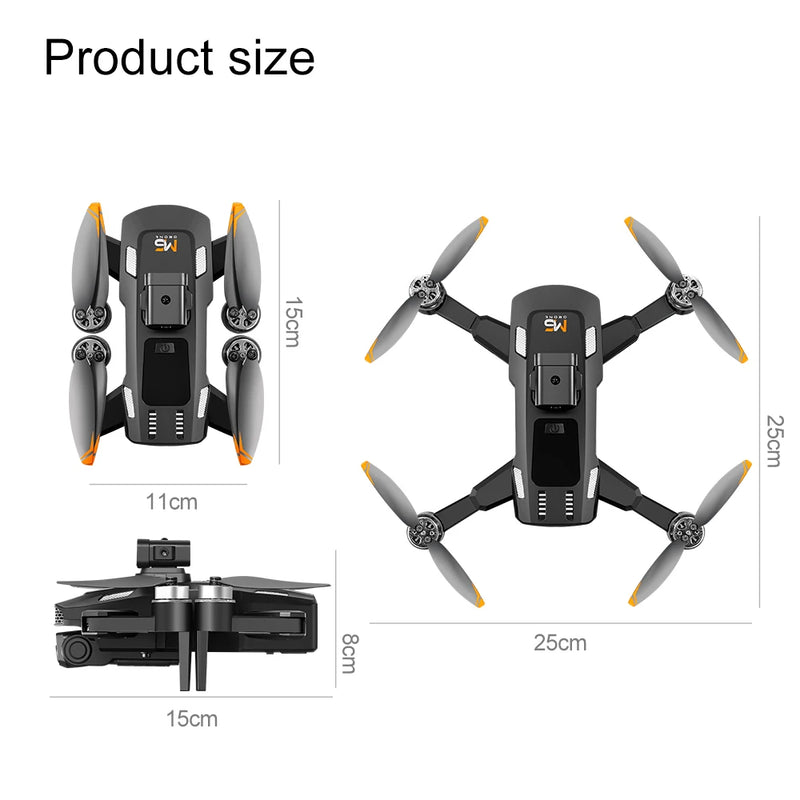 M6 drone 8k hd câmera dupla sem escova com tela fotografia aérea fluxo óptico evitar obstáculos dobrável avião rc brinquedo presente