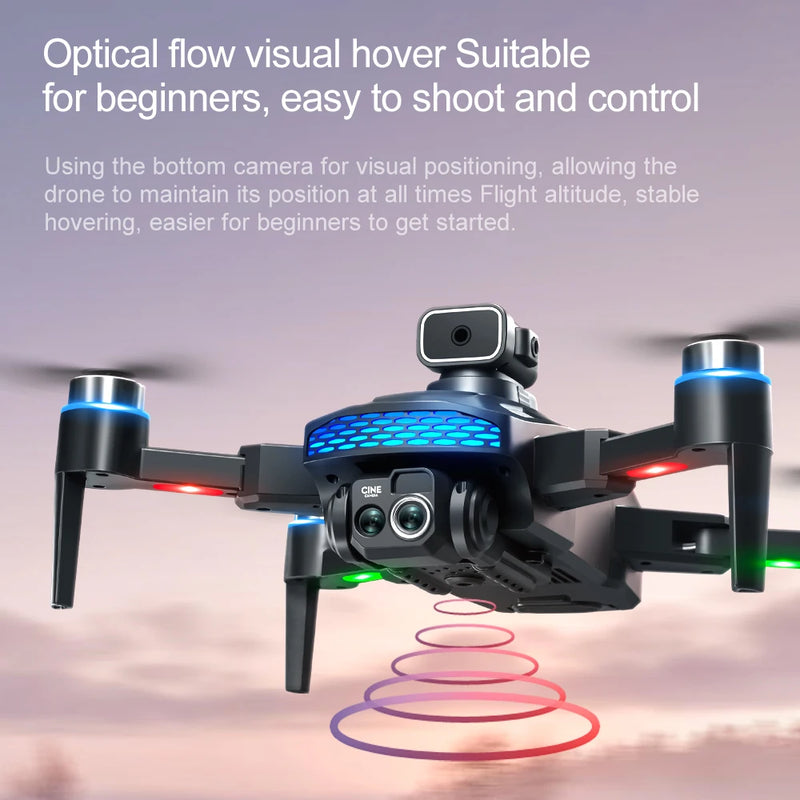 M6 drone 8k hd câmera dupla sem escova com tela fotografia aérea fluxo óptico evitar obstáculos dobrável avião rc brinquedo presente