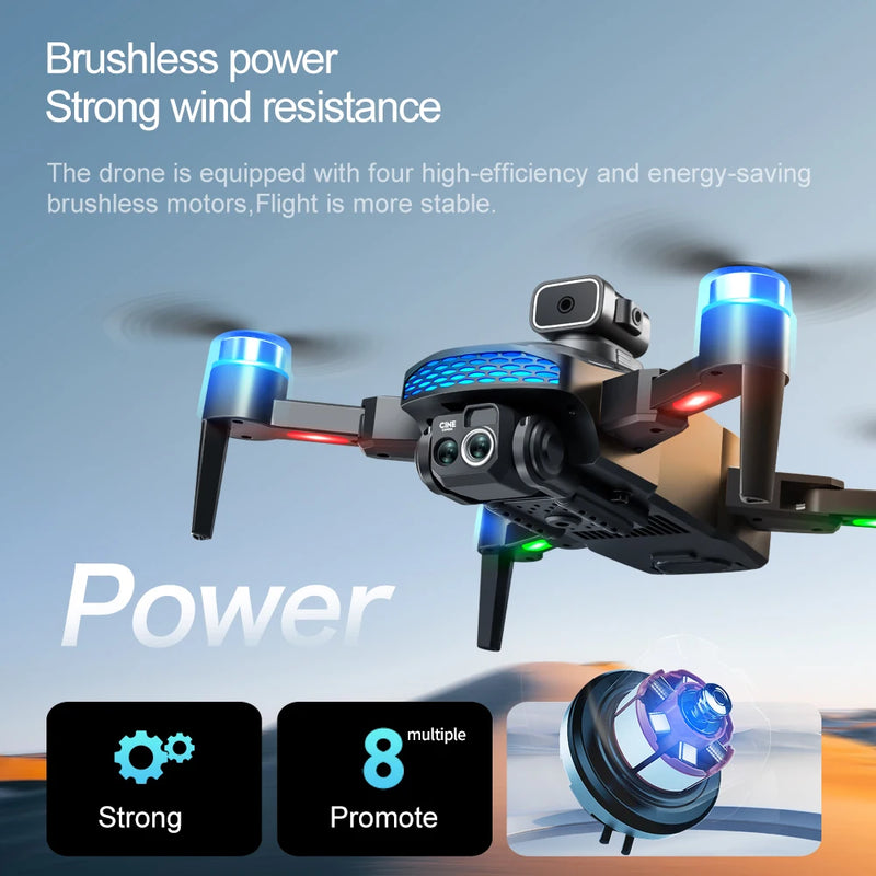 M6 drone 8k hd câmera dupla sem escova com tela fotografia aérea fluxo óptico evitar obstáculos dobrável avião rc brinquedo presente