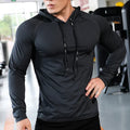 Agasalho de fitness dos homens correndo esporte hoodie ginásio corredores com capuz camisas de treino ao ar livre topos roupas moletom de treinamento muscular