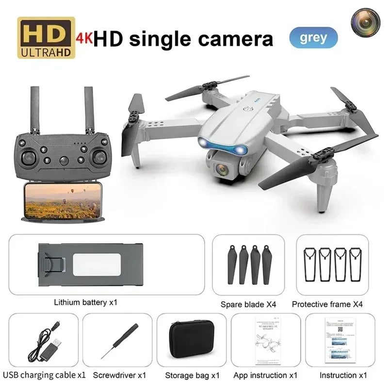 Nova câmera e99 8k hd drones de controle remoto dobrável quadcopter fluxo óptico posicionamento fotografia aérea controle remoto dron