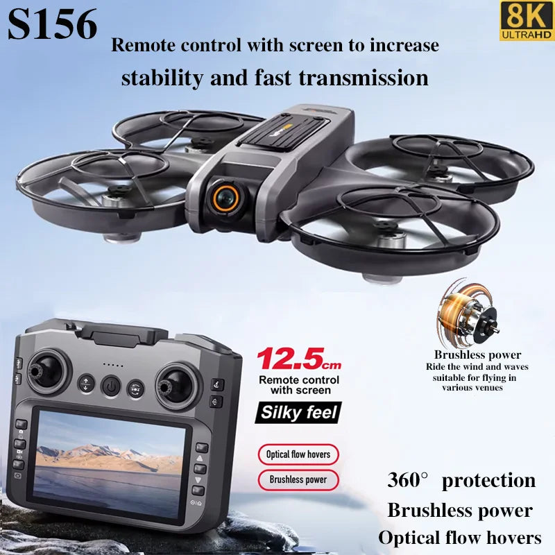 Original s156 drone 8k 5g 2.4g gps profissional hd fotografia aérea aeronaves de controle remoto hd câmera dupla quadcopter brinquedos uav