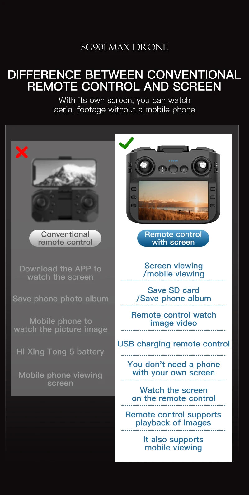 Drone 8k profissional gps hd câmera drones 5g wifi fpv vídeo 4k uav 5.9 polegada tela grande controle remoto rc dron sg109 pro max