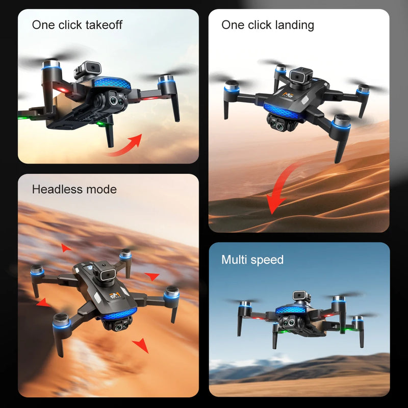 M6 drone 8k hd câmera dupla sem escova com tela fotografia aérea fluxo óptico evitar obstáculos dobrável avião rc brinquedo presente