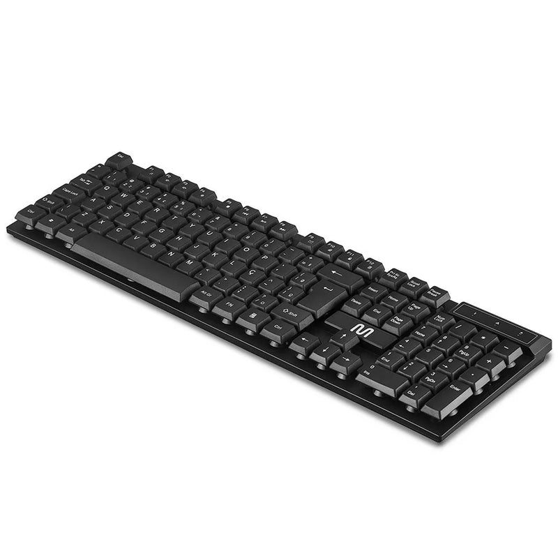 Teclado sem Fio Slim Conexão 2.4ghz USB 12 Teclas Multimídia Preto Multi - TC299