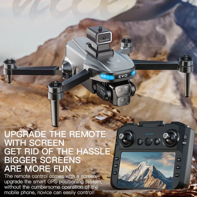 Drone 8k profissional gps hd câmera drones 5g wifi fpv vídeo 4k uav 5.9 polegada tela grande controle remoto rc dron sg109 pro max