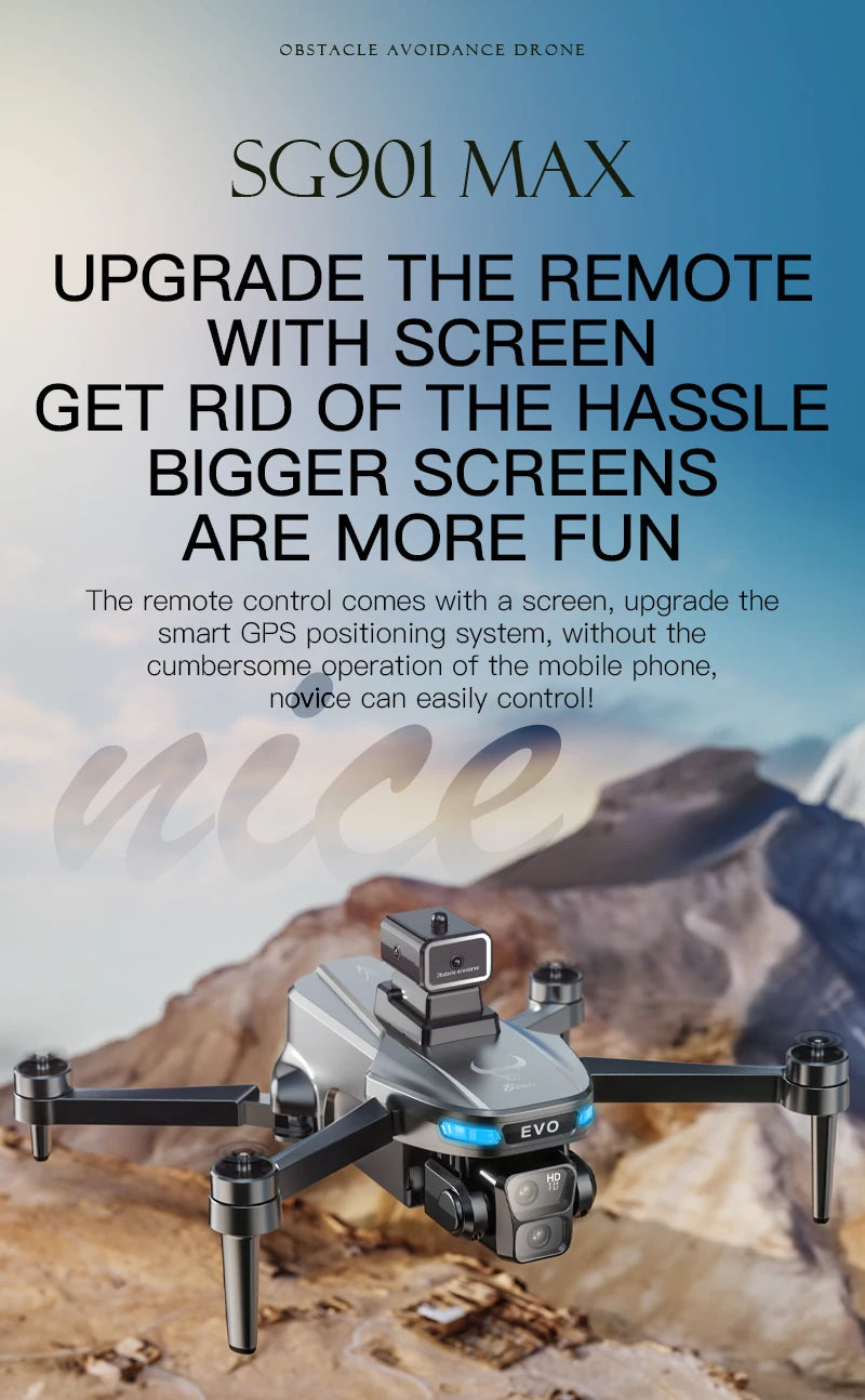Drone 8k profissional gps hd câmera drones 5g wifi fpv vídeo 4k uav 5.9 polegada tela grande controle remoto rc dron sg109 pro max