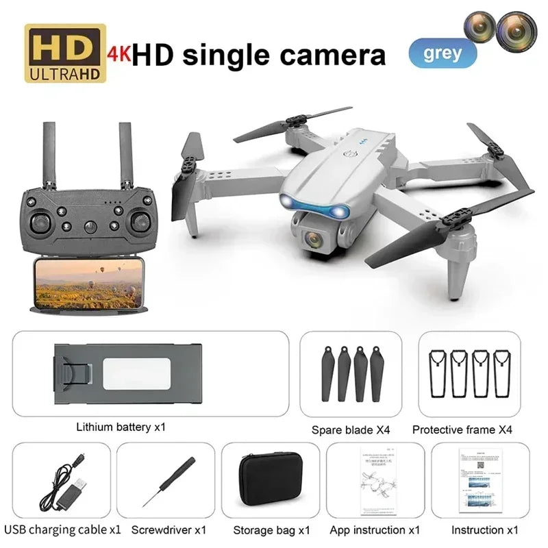 Nova câmera e99 8k hd drones de controle remoto dobrável quadcopter fluxo óptico posicionamento fotografia aérea controle remoto dron