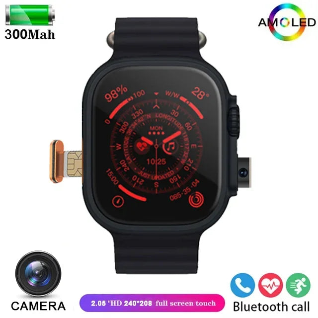 Novo relógio inteligente 4G cartão SIM GPS WIFI chamada de vídeo SOS IP67 à prova d'água Smartwatch câmera monitor rastreador localização telefone relógio 2025