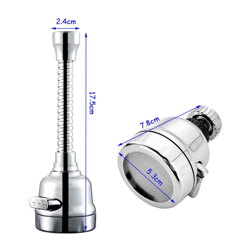 Adaptador universal para torneira de cozinha de 2/3 modos 360 ° Extensores de filtro de torneira de rotação, utensílios de cozinha, spray, economia de água, bico de torneira