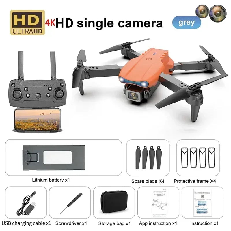 Nova câmera e99 8k hd drones de controle remoto dobrável quadcopter fluxo óptico posicionamento fotografia aérea controle remoto dron