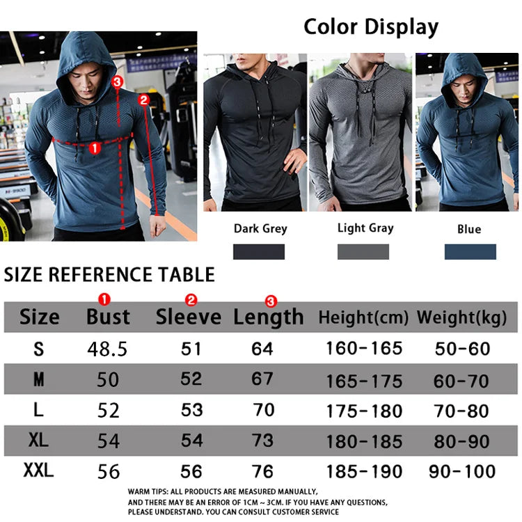 Agasalho de fitness dos homens correndo esporte hoodie ginásio corredores com capuz camisas de treino ao ar livre topos roupas moletom de treinamento muscular