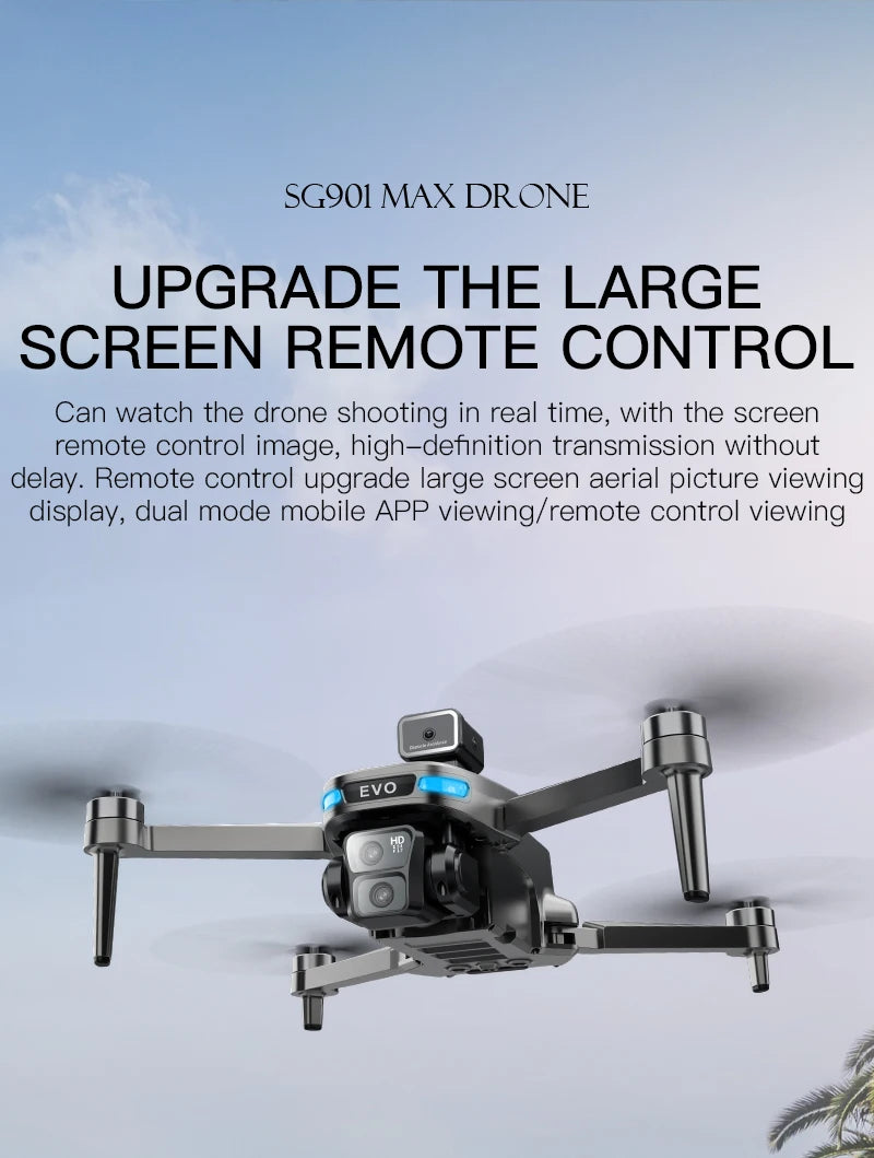 Drone 8k profissional gps hd câmera drones 5g wifi fpv vídeo 4k uav 5.9 polegada tela grande controle remoto rc dron sg109 pro max
